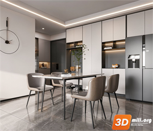 Dining Table Set Skp Files